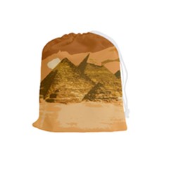 Pyramids Egypt Pyramid Desert Sand Drawstring Pouch (large) by Proyonanggan