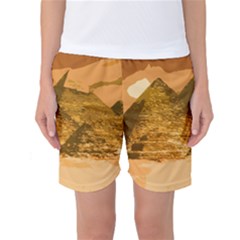 Pyramids Egypt Pyramid Desert Sand Women s Basketball Shorts by Proyonanggan