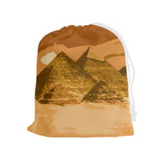 Pyramids Egypt Pyramid Desert Sand Drawstring Pouch (xl) by Proyonanggan