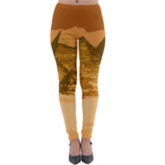 Pyramids Egypt Pyramid Desert Sand Lightweight Velour Leggings by Proyonanggan