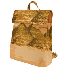 Pyramids Egypt Pyramid Desert Sand Flap Top Backpack by Proyonanggan