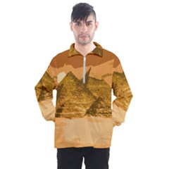 Pyramids Egypt Pyramid Desert Sand Men s Half Zip Pullover by Proyonanggan