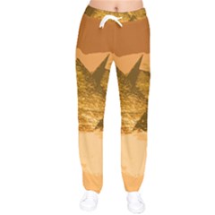 Pyramids Egypt Pyramid Desert Sand Women Velvet Drawstring Pants