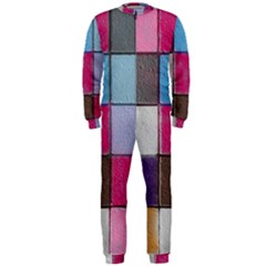 Tile, Colorful, Squares, Texture Onepiece Jumpsuit (men) by nateshop