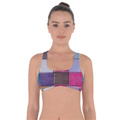 Tile, Colorful, Squares, Texture Got No Strings Sports Bra