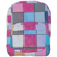 Tile, Colorful, Squares, Texture Full Print Backpack by nateshop