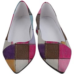 Tile, Colorful, Squares, Texture Women s Block Heels 