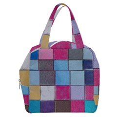 Tile, Colorful, Squares, Texture Boxy Hand Bag by nateshop