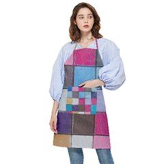 Tile, Colorful, Squares, Texture Pocket Apron by nateshop