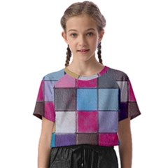 Tile, Colorful, Squares, Texture Kids  Basic T-shirt by nateshop