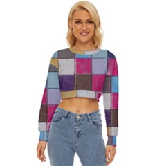 Tile, Colorful, Squares, Texture Lightweight Long Sleeve Sweatshirt by nateshop