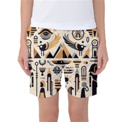 Egypt Pyramids Nature Desert Women s Basketball Shorts by Proyonanggan