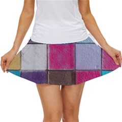 Tile, Colorful, Squares, Texture Women s Skort by nateshop