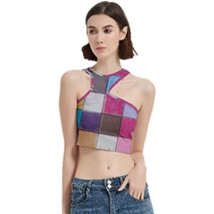 Tile, Colorful, Squares, Texture Cut Out Top by nateshop