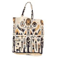 Egypt Pyramids Nature Desert Giant Grocery Tote by Proyonanggan