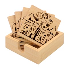 Egypt Pyramids Nature Desert Bamboo Coaster Set by Proyonanggan