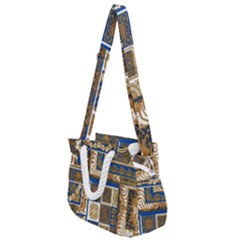 Decoupage Rope Handles Shoulder Strap Bag by nateshop