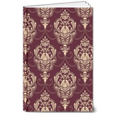 Vintage Floral Pattern, Purple Vintage 8  X 10  Hardcover Notebook by nateshop