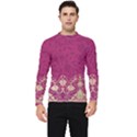 Vintage Pink Texture, Floral Design, Floral Texture Patterns, Men s Long Sleeve Rash Guard View1