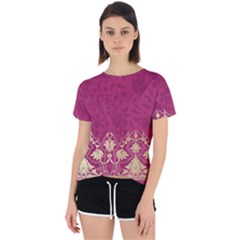 Vintage Pink Texture, Floral Design, Floral Texture Patterns, Open Back Sport T-shirt