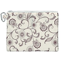 Violet Vintage Background, Floral Ornaments, Floral Patterns Canvas Cosmetic Bag (xxl) by nateshop