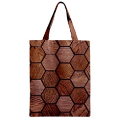 Wooden Triangles Texture, Wooden ,texture, Wooden Zipper Classic Tote Bag by nateshop