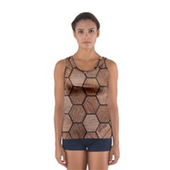 Wooden Triangles Texture, Wooden ,texture, Wooden Sport Tank Top  by nateshop