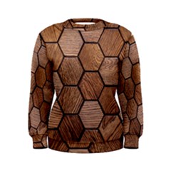 Wooden Triangles Texture, Wooden ,texture, Wooden Women s Sweatshirt