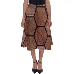 Wooden Triangles Texture, Wooden ,texture, Wooden Perfect Length Midi Skirt by nateshop