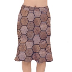 Wooden Triangles Texture, Wooden ,texture, Wooden Short Mermaid Skirt by nateshop