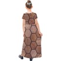 Wooden Triangles Texture, Wooden ,texture, Wooden Kids  Short Sleeve Maxi Dress View2