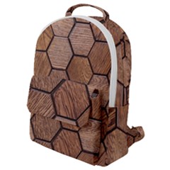 Wooden Triangles Texture, Wooden ,texture, Wooden Flap Pocket Backpack (small) by nateshop