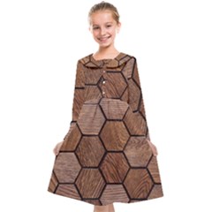 Wooden Triangles Texture, Wooden ,texture, Wooden Kids  Midi Sailor Dress by nateshop