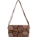 Wooden Triangles Texture, Wooden ,texture, Wooden Removable Strap Clutch Bag View1