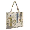 Egyptian Paper Woman Dress Design Zipper Medium Tote Bag View2