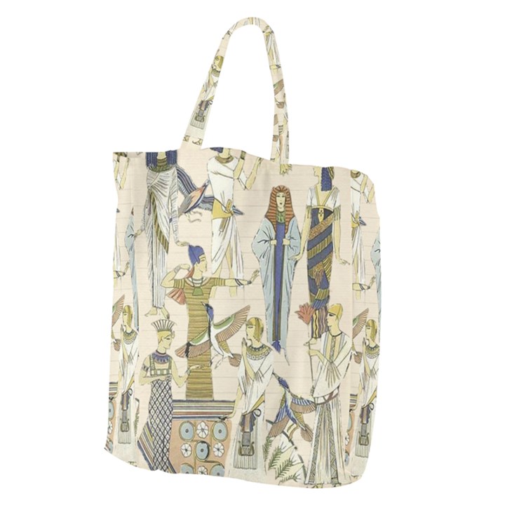 Egyptian Paper Woman Dress Design Giant Grocery Tote