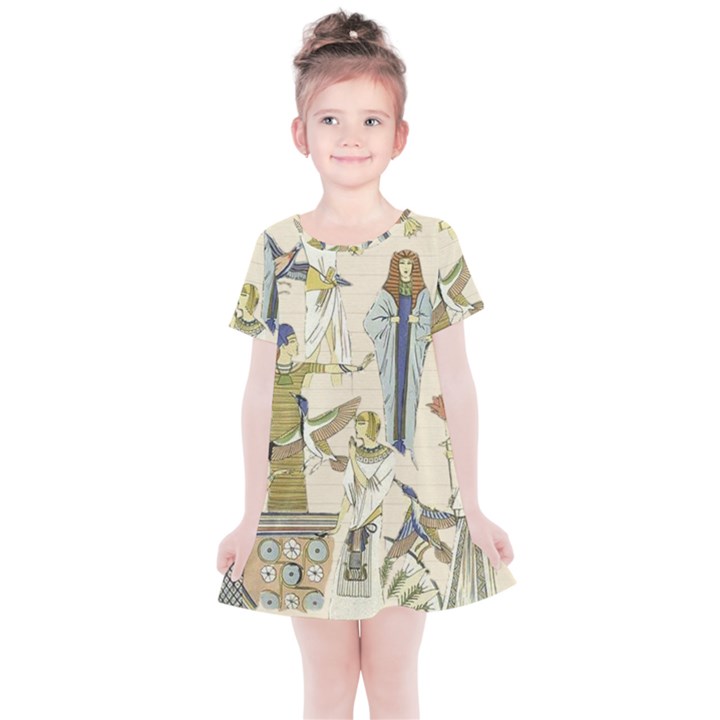 Egyptian Paper Woman Dress Design Kids  Simple Cotton Dress