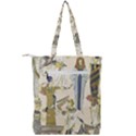 Egyptian Paper Woman Dress Design Double Zip Up Tote Bag View2