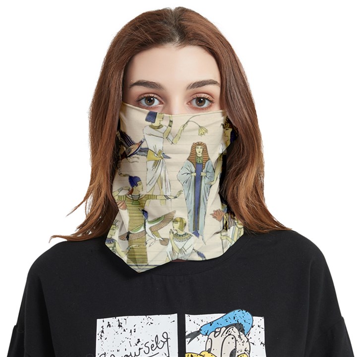 Egyptian Paper Woman Dress Design Face Covering Bandana (Two Sides)