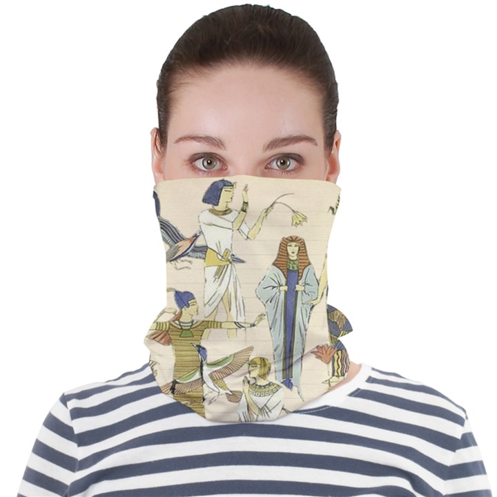 Egyptian Paper Woman Dress Design Face Seamless Bandana (Adult)