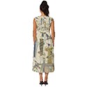 Egyptian Paper Woman Dress Design Sleeveless Round Neck Midi Dress View4