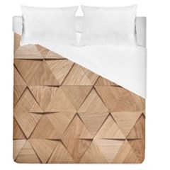 Wooden Triangles Texture, Wooden Wooden Duvet Cover (queen Size) by nateshop