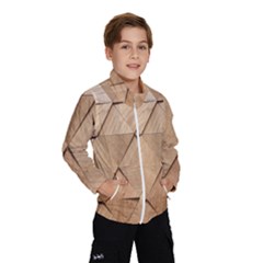 Wooden Triangles Texture, Wooden Wooden Kids  Windbreaker