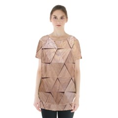 Wooden Triangles Texture, Wooden Wooden Skirt Hem Sports Top by nateshop