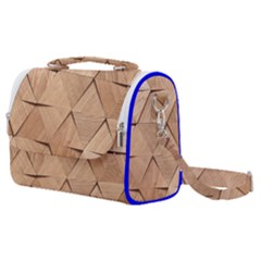 Wooden Triangles Texture, Wooden Wooden Satchel Shoulder Bag by nateshop