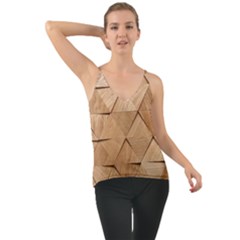 Wooden Triangles Texture, Wooden Wooden Chiffon Cami by nateshop