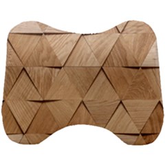 Wooden Triangles Texture, Wooden Wooden Head Support Cushion by nateshop