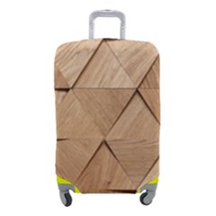 Wooden Triangles Texture, Wooden Wooden Luggage Cover (small)