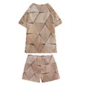 Wooden Triangles Texture, Wooden Wooden Kids  Swim T-Shirt and Shorts Set View2