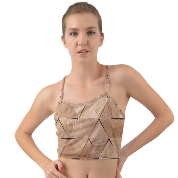 Wooden Triangles Texture, Wooden Wooden Mini Tank Bikini Top